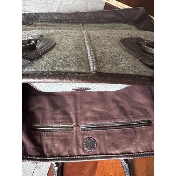 Banana Republic Chatham XL Leather Tote Shopper Purse Overnight Nomad Bag gray - Picture 15 of 16